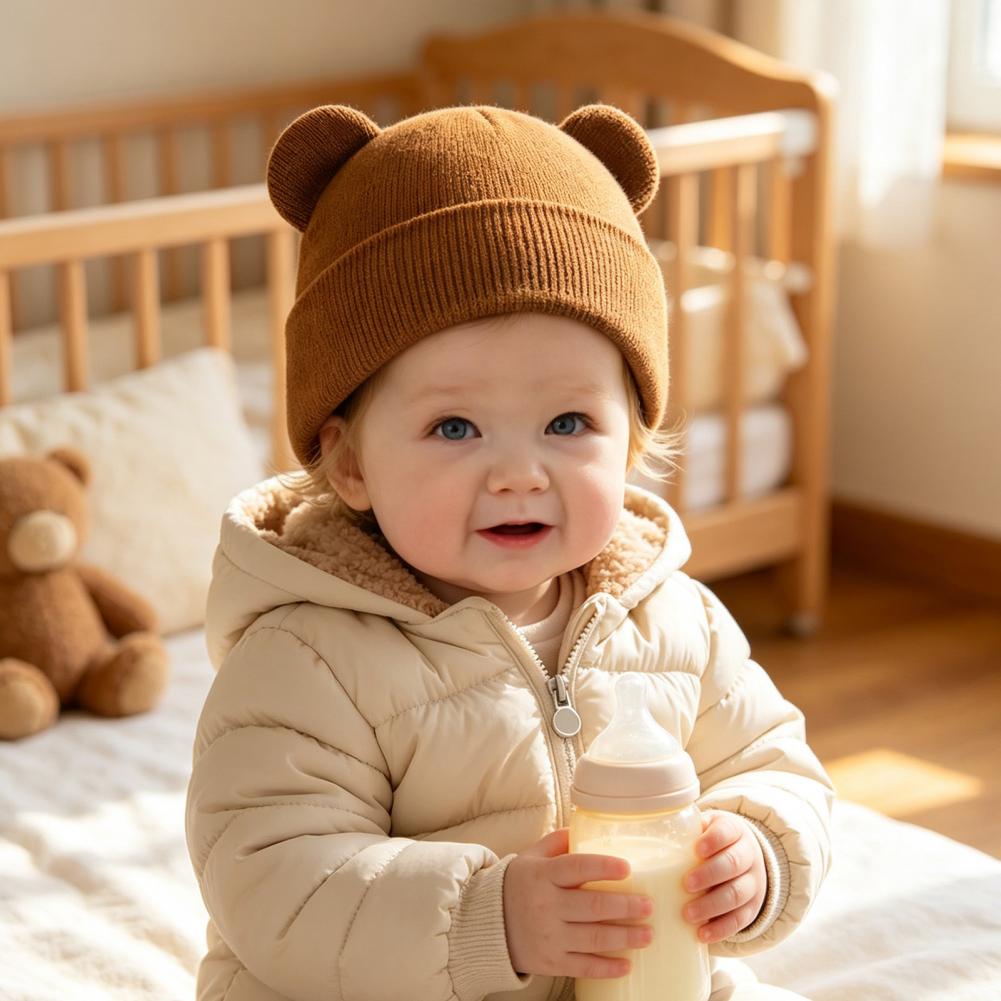 Baby Winter Knitted Hat, Cute  - Infant Beanie Hat With Ears ulasan dan harga