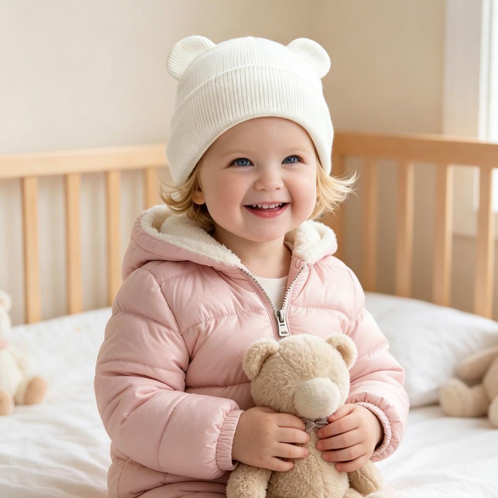 Baby Winter Knitted Hat, Cute  - Infant Beanie Hat With Ears ulasan dan harga