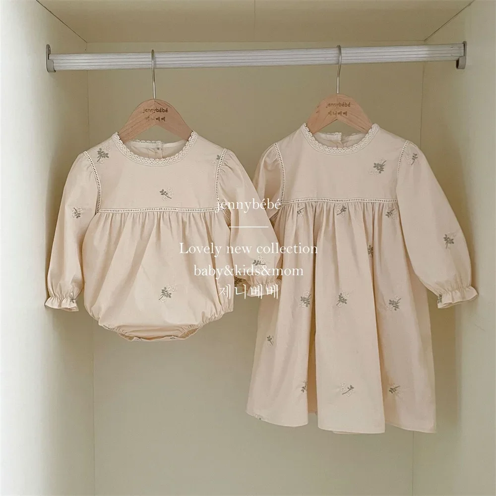 Baby Girls Embroidered Floral  - Newborn Baby Girl Romper Floral ulasan dan harga
