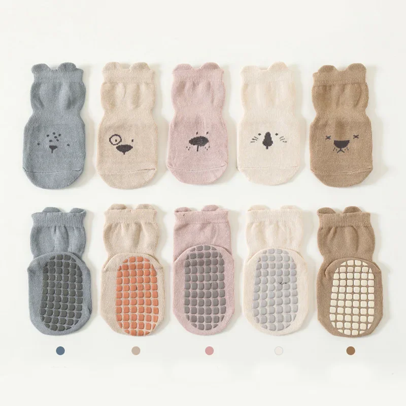 3/5 Pairs Baby Adorable Animal - Unisex Baby Socks Non Slip ulasan dan harga