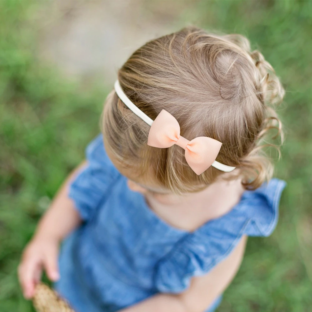 5Pcs/Set Girls Solid Color Bow - Baby Gear ulasan dan harga