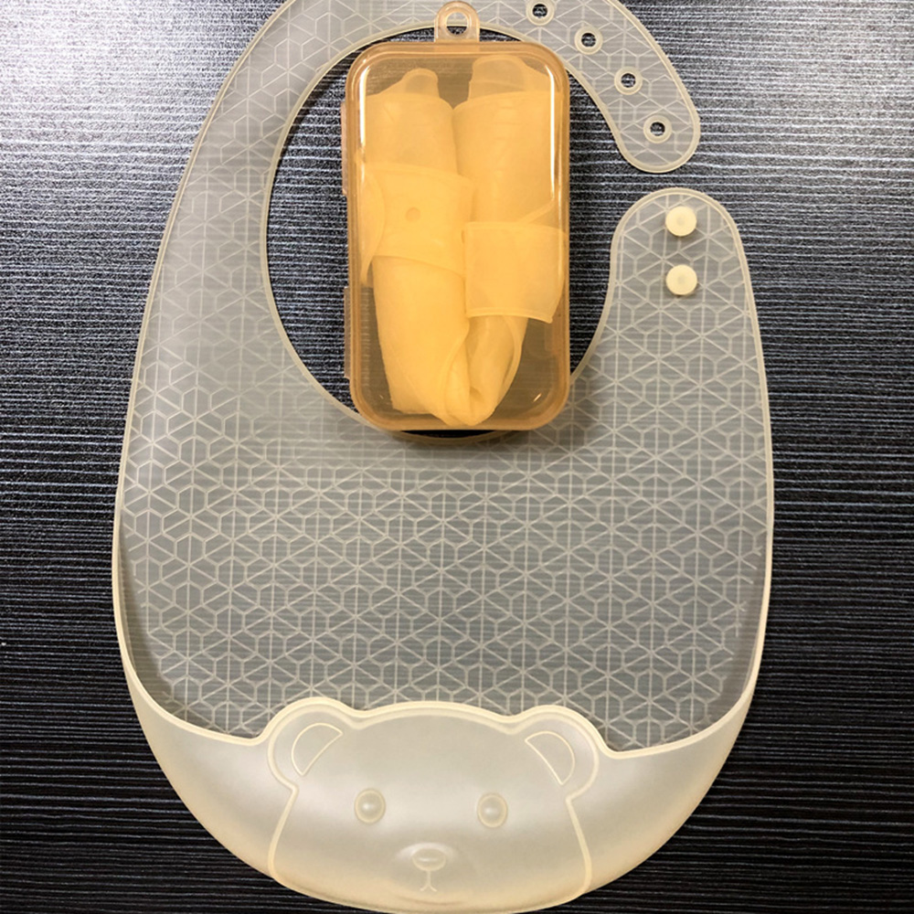 Baby eating bib, complementary - Waterproof Baby Bibs Silicone ulasan dan harga