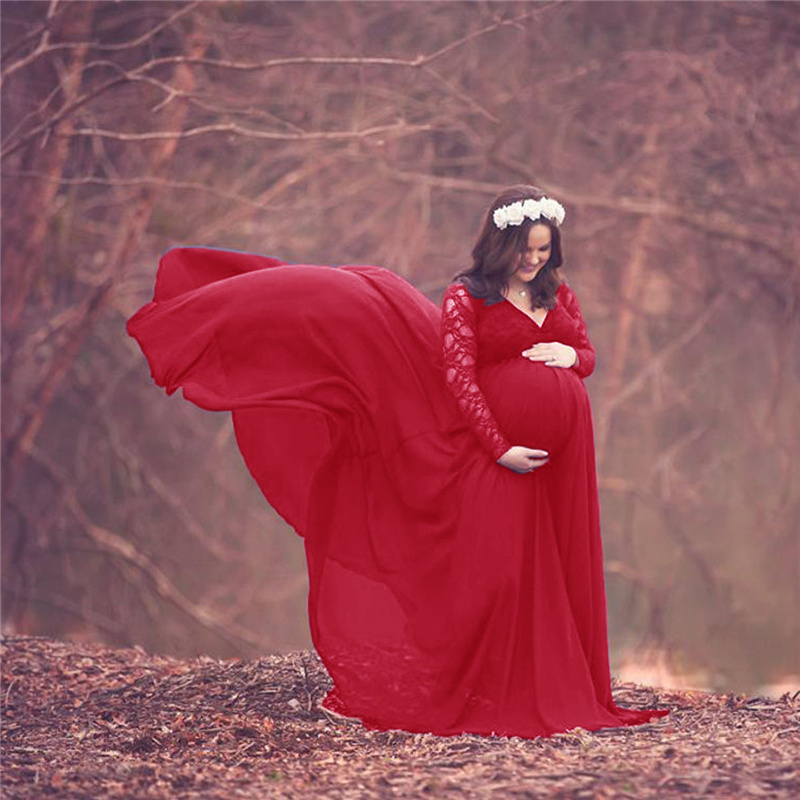 New Lace Chiffon Maternity Pho - Maternity Wear ulasan dan harga