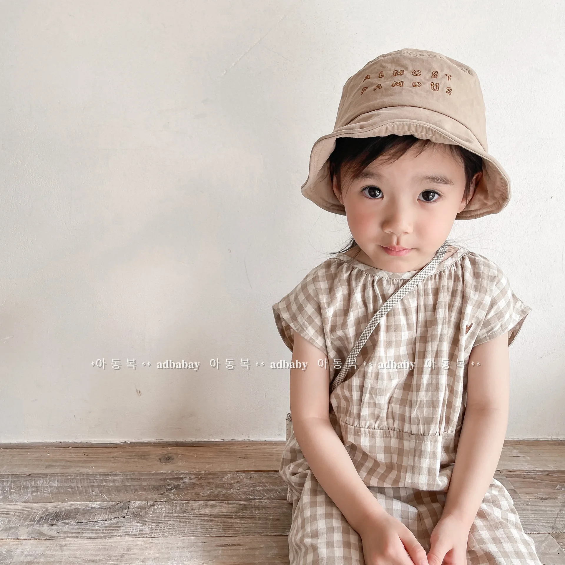 Baby Girls Plaid Overalls Kids - Baby Summer Linen Sleeveless Jumpsuit ulasan dan harga