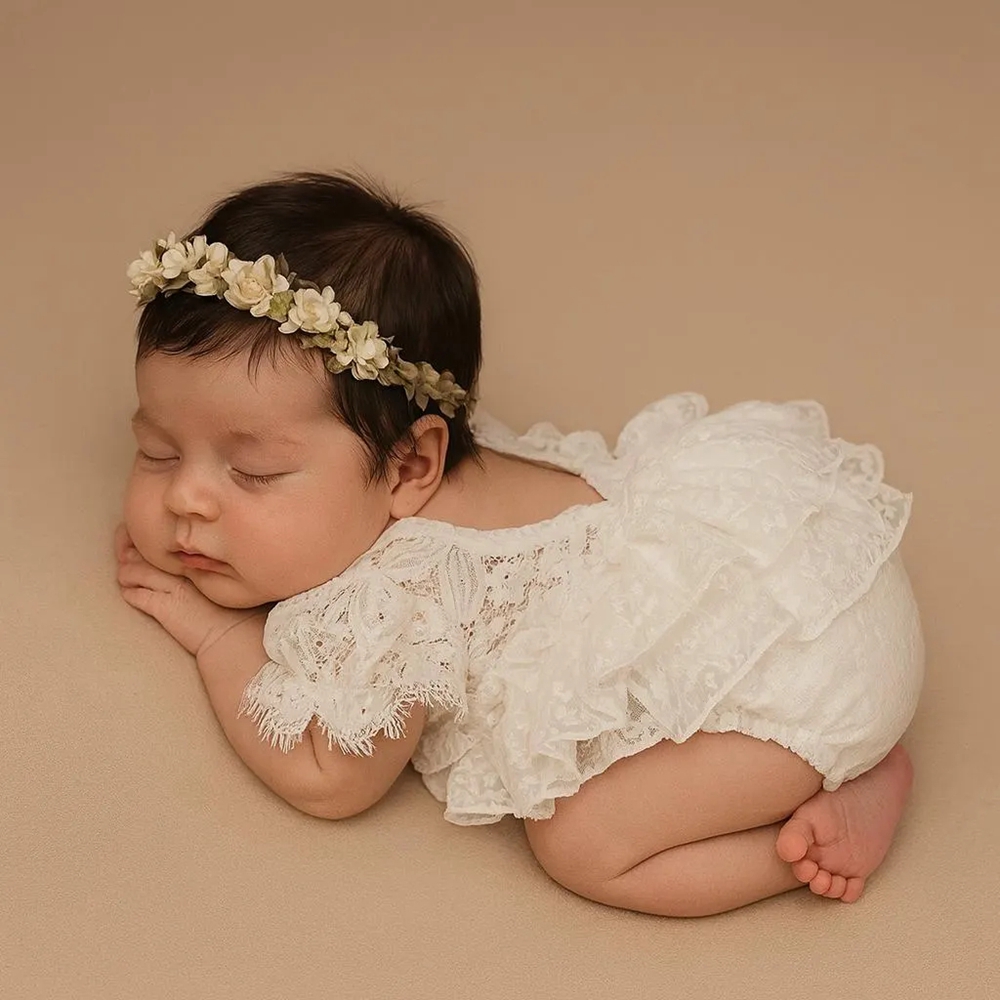 Newborn Photography Outfit Gir - Newborn Baby Girl Romper Floral ulasan dan harga