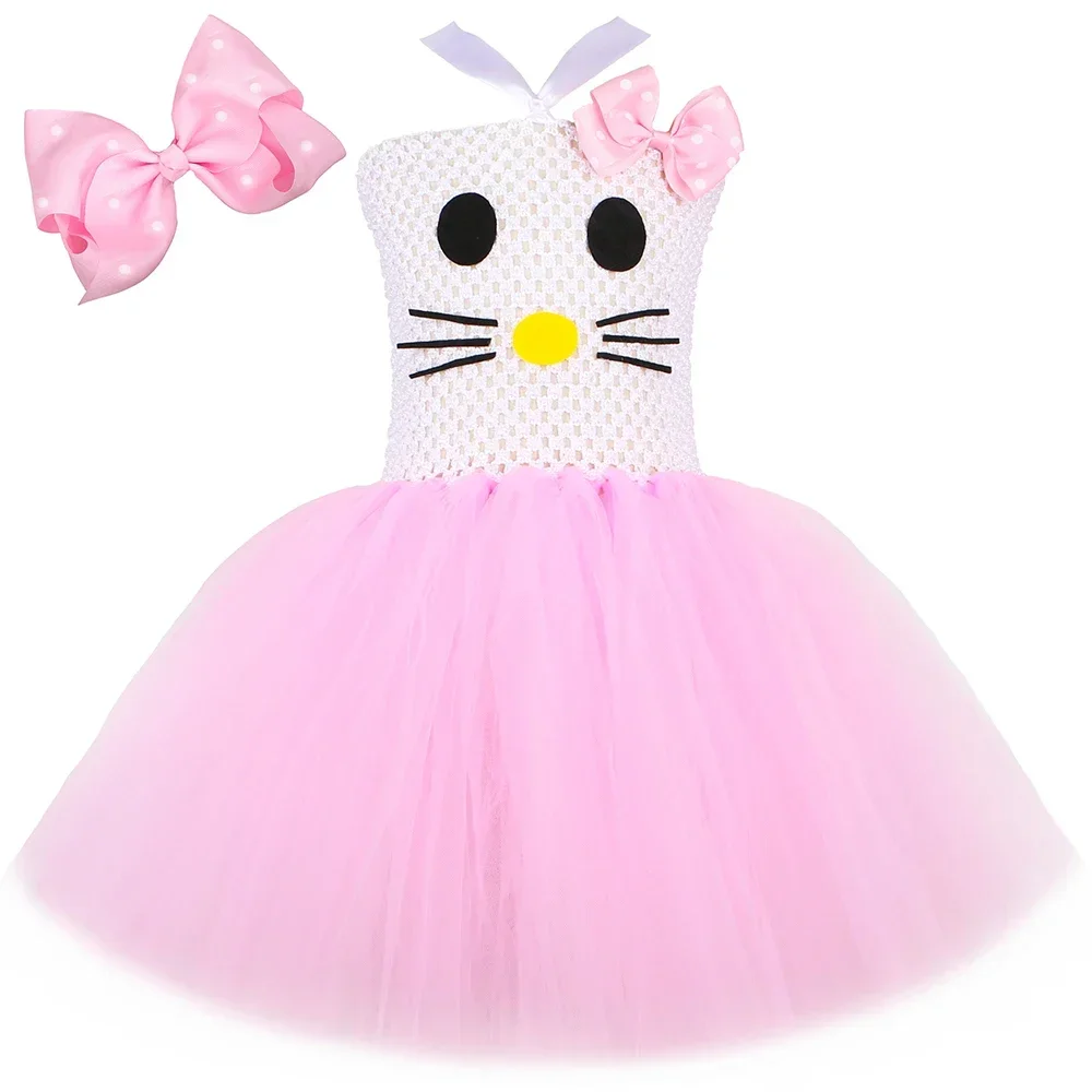 Kitty Costume for Girls Pink T - Toddler Girl Tulle Party Dress ulasan dan harga