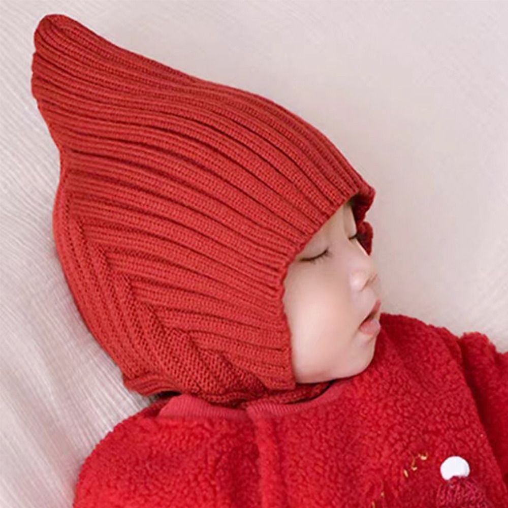 Cute Solid Color Baby Hat Wint - Infant Beanie Hat With Ears ulasan dan harga