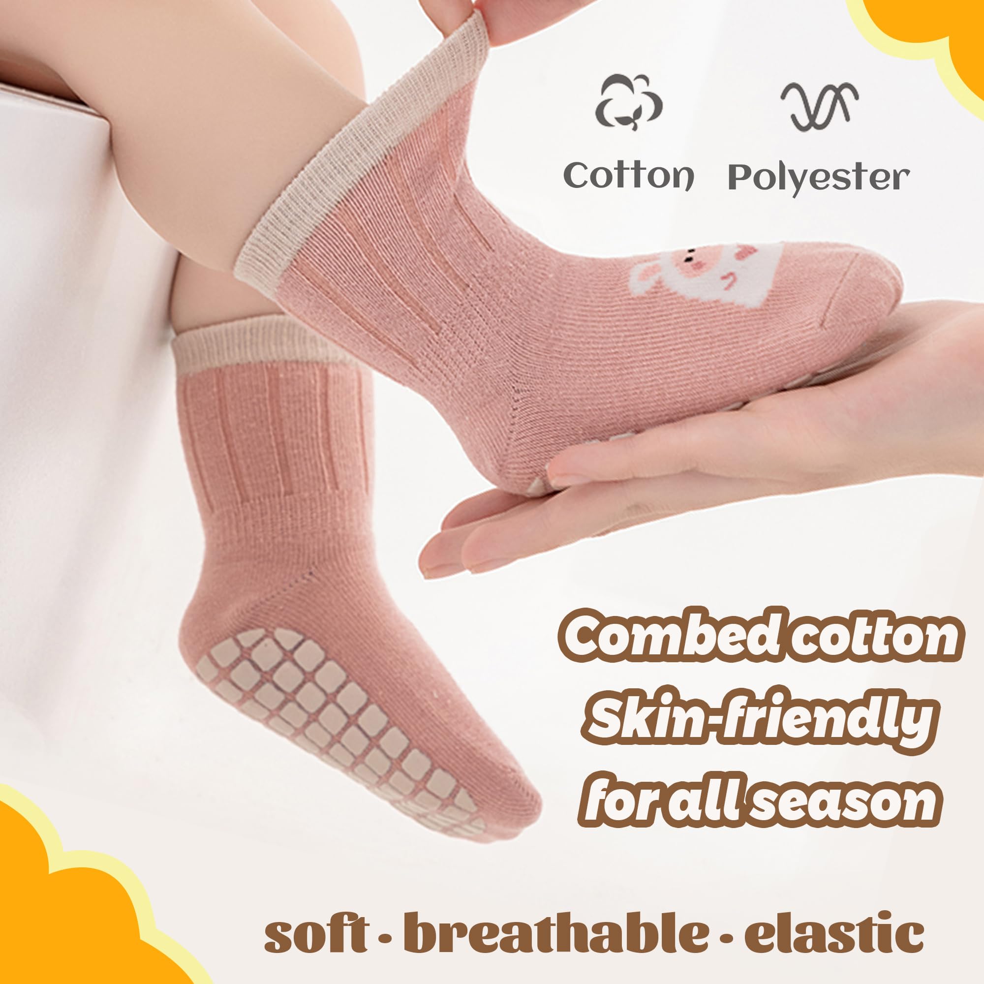 Toddler Non Slip Socks, Cartoo - Unisex Baby Socks Non Slip ulasan dan harga