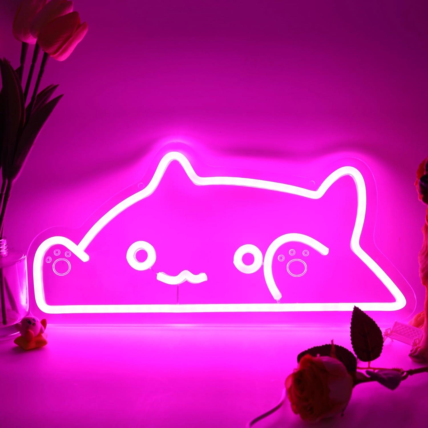 Cat Neon Sign Animal USB Dimma - Nursery ulasan dan harga