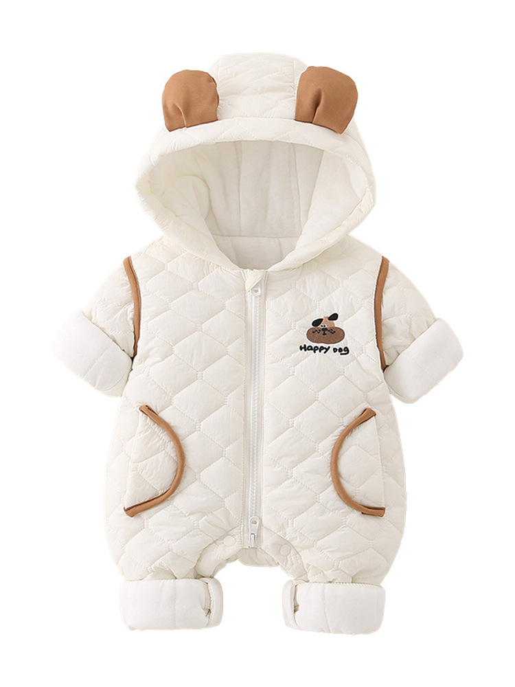 Warm Cotton Baby Outfit with H - Cotton Baby Onesies Zipper ulasan dan harga