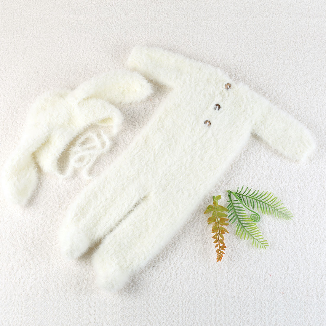Vintage Knit Fluffy Teddy Bear - Infant Photography Props Outfit ulasan dan harga