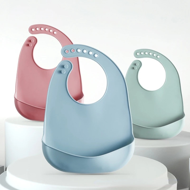 1-5pcs Baby Silicone Bibs Wate - Waterproof Baby Bibs Silicone ulasan dan harga