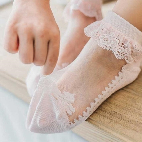 Cute Lace Floral Net Baby Sock - Unisex Baby Socks Non Slip ulasan dan harga