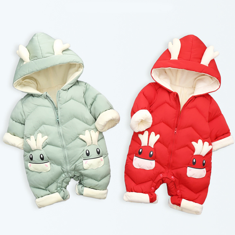 1-3Y Infant Thick Velvet Rompe - Cotton Baby Onesies Zipper ulasan dan harga